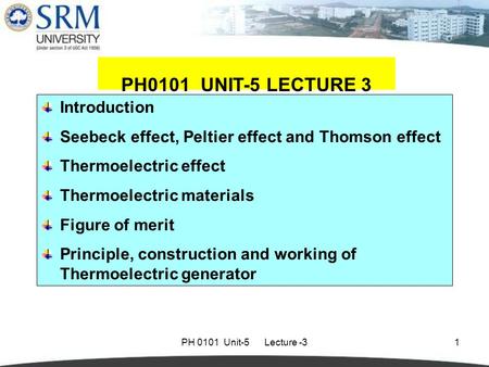 PH0101 UNIT-5 LECTURE 3 Introduction