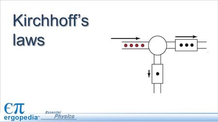 Kirchhoff’s laws. Kirchhoff’s laws: current law: voltage law: Equations.