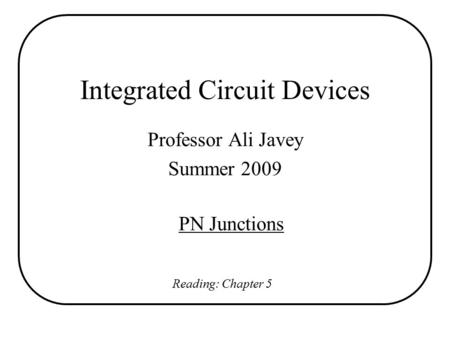 Integrated Circuit Devices