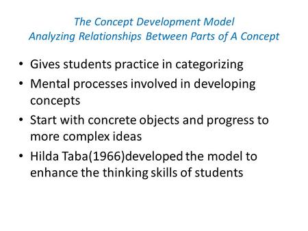 Gives students practice in categorizing