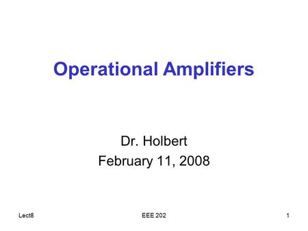 Operational Amplifiers