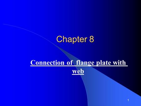 Connection of flange plate with web