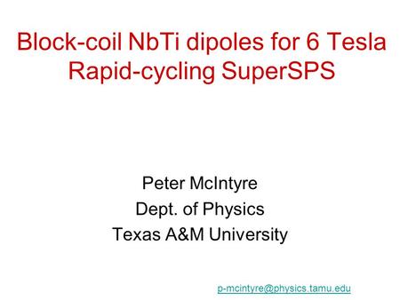 Block-coil NbTi dipoles for 6 Tesla Rapid-cycling SuperSPS