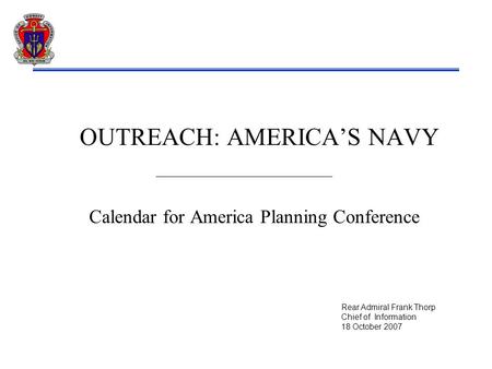 OUTREACH: AMERICA’S NAVY