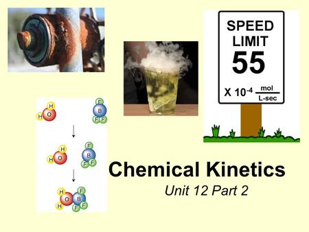 Chemical Kinetics Unit 12 Part 2. Kinetics –Kinetics – the study of the speeds of chemical reactions and the mechanisms by which reactions occur. Reaction.