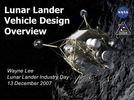 Lunar Lander Vehicle Design Overview