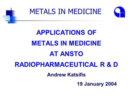 RADIOPHARMACEUTICAL R & D