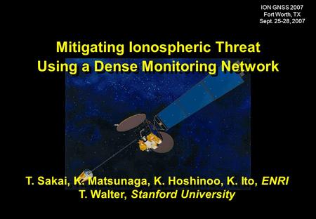 T. Sakai, K. Matsunaga, K. Hoshinoo, K. Ito, ENRI T. Walter, Stanford University T. Sakai, K. Matsunaga, K. Hoshinoo, K. Ito, ENRI T. Walter, Stanford.