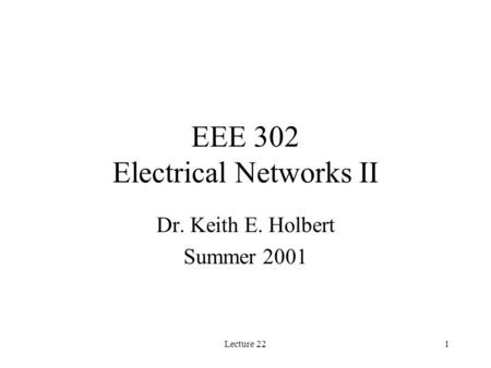 EEE 302 Electrical Networks II