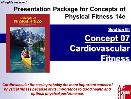 Section III: Concept 07 Cardiovascular Fitness