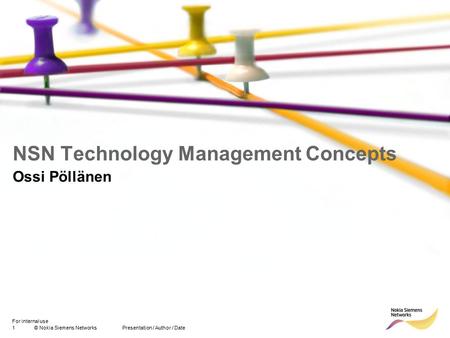 NSN Technology Management Concepts