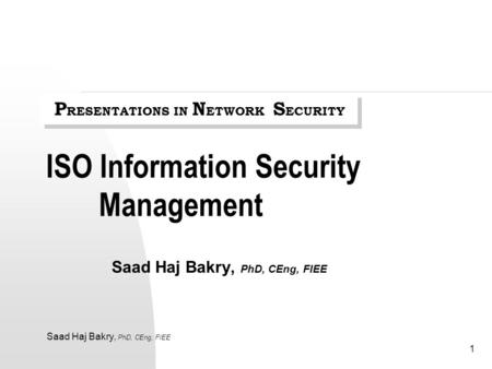 ISO Information Security Management