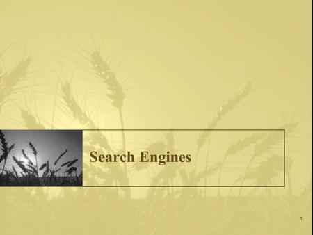 1 Search Engines. 2 1. What is the Internet? The Web is only part of the Internet The Internet is a computer network connecting millions of computers.