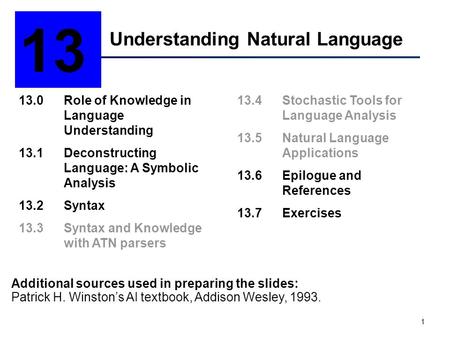 Understanding Natural Language