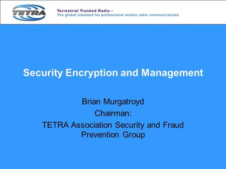 Security Encryption and Management