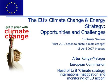 EU-Russia Seminar “Post-2012 action to abate climate change”