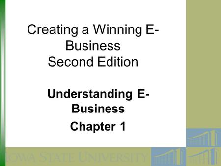 Creating a Winning E-Business Second Edition