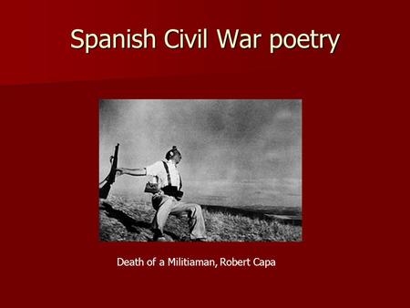 Spanish Civil War poetry