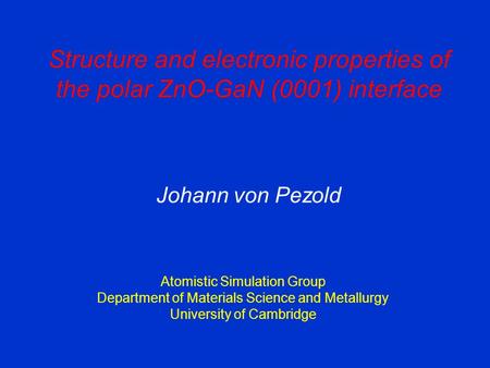 Atomistic Simulation Group