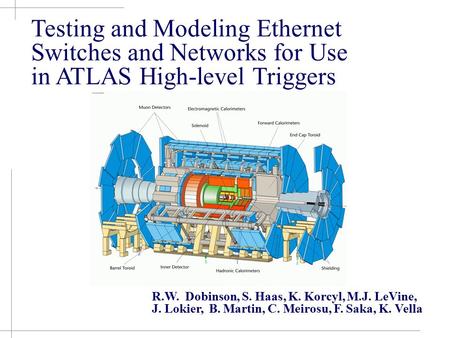 Copyright© 2000 OPNET Technologies, Inc. R.W. Dobinson, S. Haas, K. Korcyl, M.J. LeVine, J. Lokier, B. Martin, C. Meirosu, F. Saka, K. Vella Testing and.