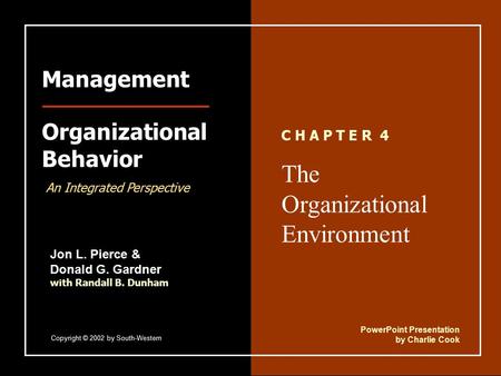 The Organizational Environment