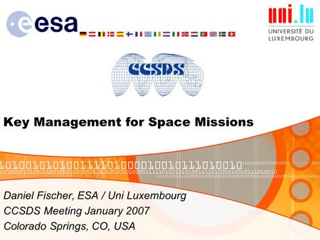 Key Management for Space Missions