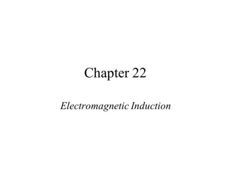 Electromagnetic Induction