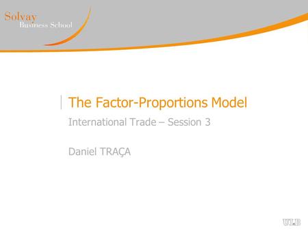 The Factor-Proportions Model