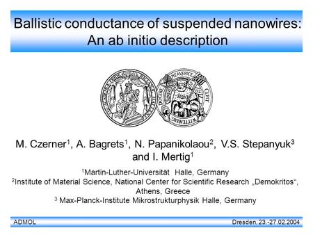 Ballistic conductance of suspended nanowires: An ab initio description