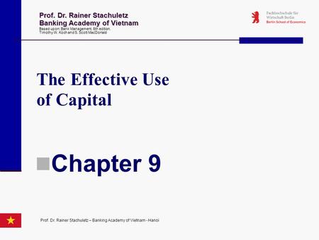 Chapter 9 The Effective Use of Capital