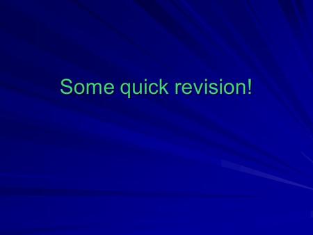 Some quick revision!. Perception: Visual Illusions.