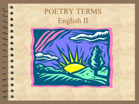 POETRY TERMS English II