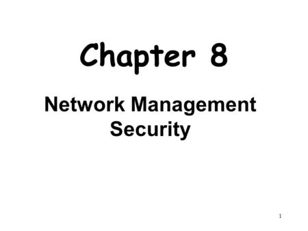 Network Management Security