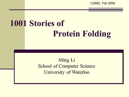 1001 Stories of Protein Folding