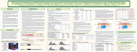 EXPERIMENTAL OVERVIEW Enhanced Characterization of the Membrane Proteome from the Anoxygenic Phototrophic Bacterium Rhodopseudomonas palustris under all.