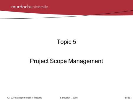 Project Scope Management