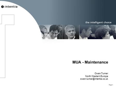 Page 1 MUA - Maintenance Owen Turner North Western Europe