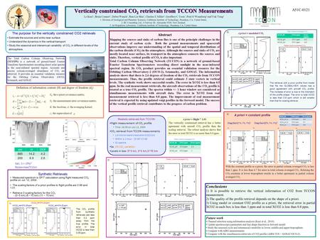 Vertically constrained CO 2 retrievals from TCCON Measurements Vertically constrained CO 2 retrievals from TCCON Measurements Le Kuai 1, Brain Connor 2,