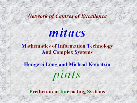 Outline I.Stochastic Modeling for Pollution Tracking II.Simulations III.Filtering in a Random Environment IV.Overview of Center.