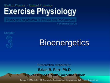 Bioenergetics.