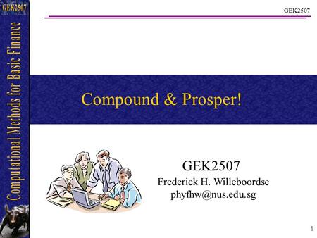 GEK2507 1 Frederick H. Willeboordse Compound & Prosper!