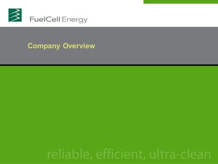 Company Overview. 2 Safe Harbor Statement This presentation contains forward-looking statements, including statements regarding the company's plans and.