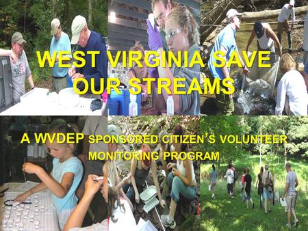 WEST VIRGINIA SAVE OUR STREAMS A WVDEP SPONSORED CITIZEN ’ S VOLUNTEER MONITORING PROGRAM.