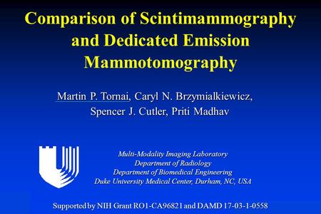 Comparison of Scintimammography and Dedicated Emission Mammotomography