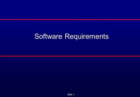 Software Requirements