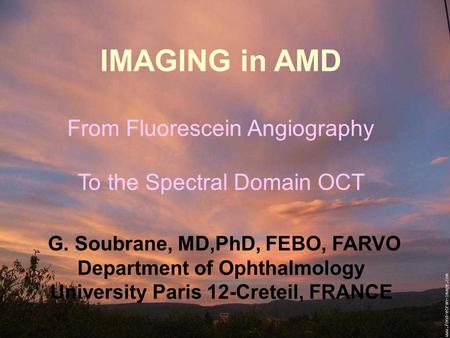 IMAGING in AMD From Fluorescein Angiography To the Spectral Domain OCT