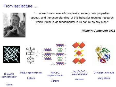 “… at each new level of complexity, entirely new properties appear, and the understanding of this behavior requires research which I think is as fundamental.