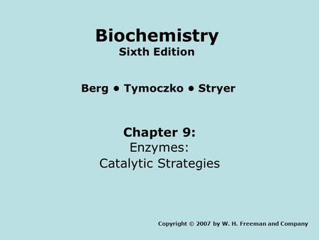 Biochemistry Sixth Edition