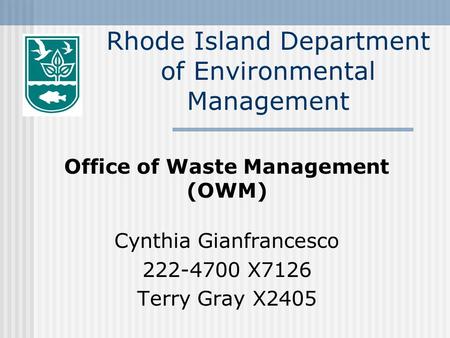 Rhode Island Department of Environmental Management