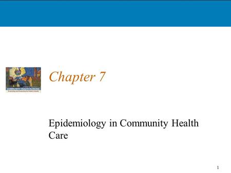 Epidemiology in Community Health Care